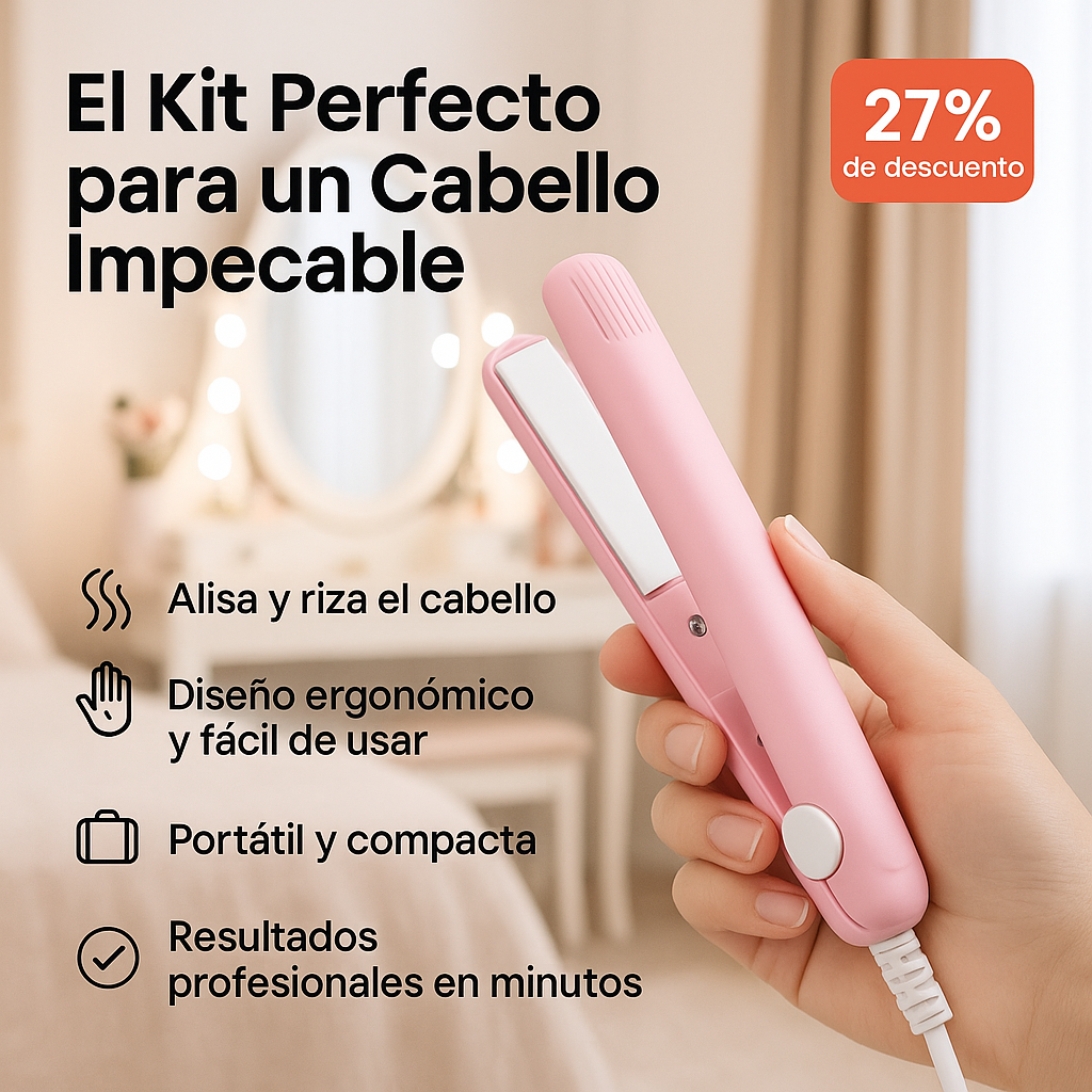 GlamJet - Mini plancha de cabello